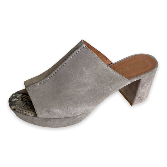 Free people peep toe block heel taupe suede pri t. Mike’s - Picture 1 of 14